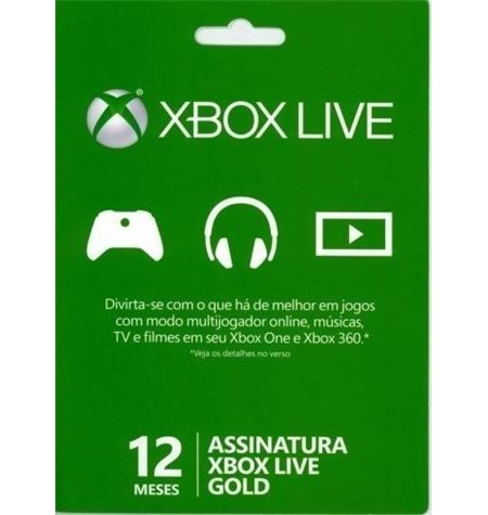 Assinatura Xbox Live Gold (12 Meses)